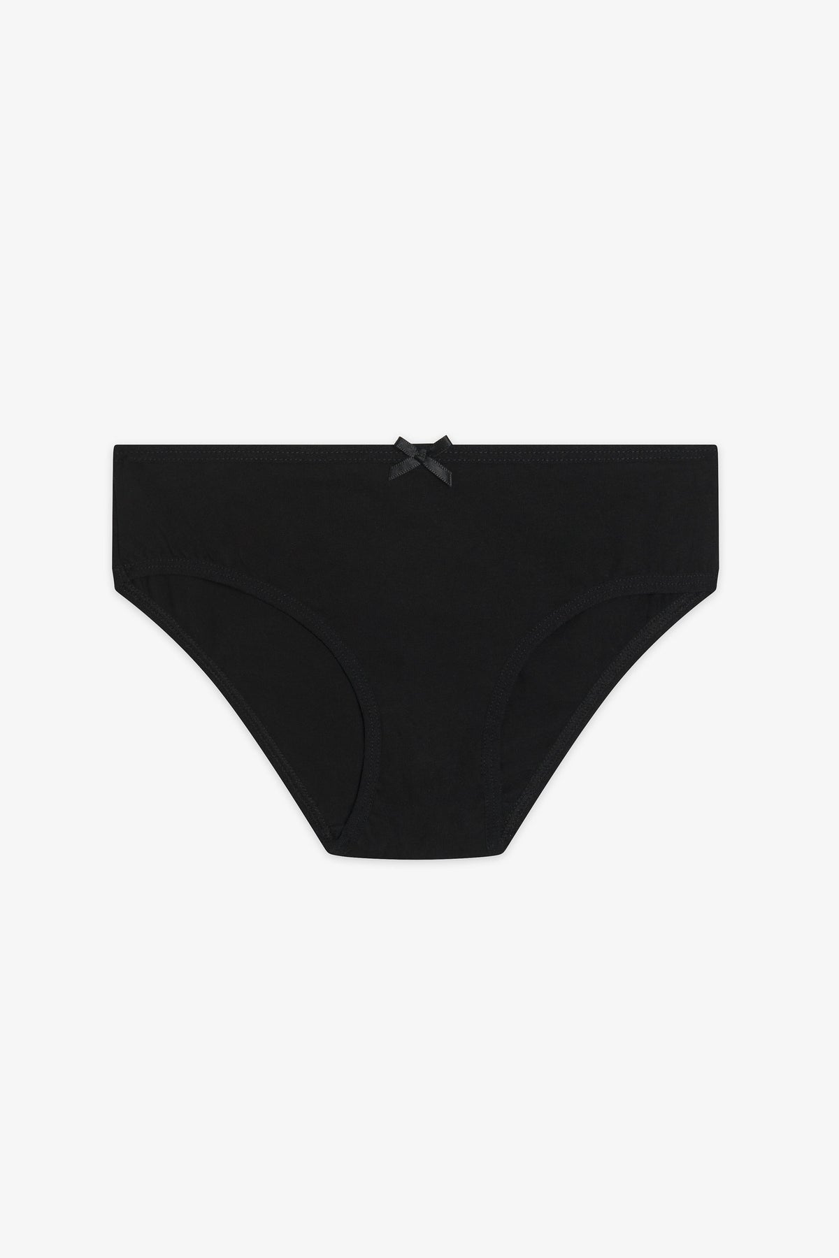 Culotte coupe bikini coton - Ado fille && NOIR