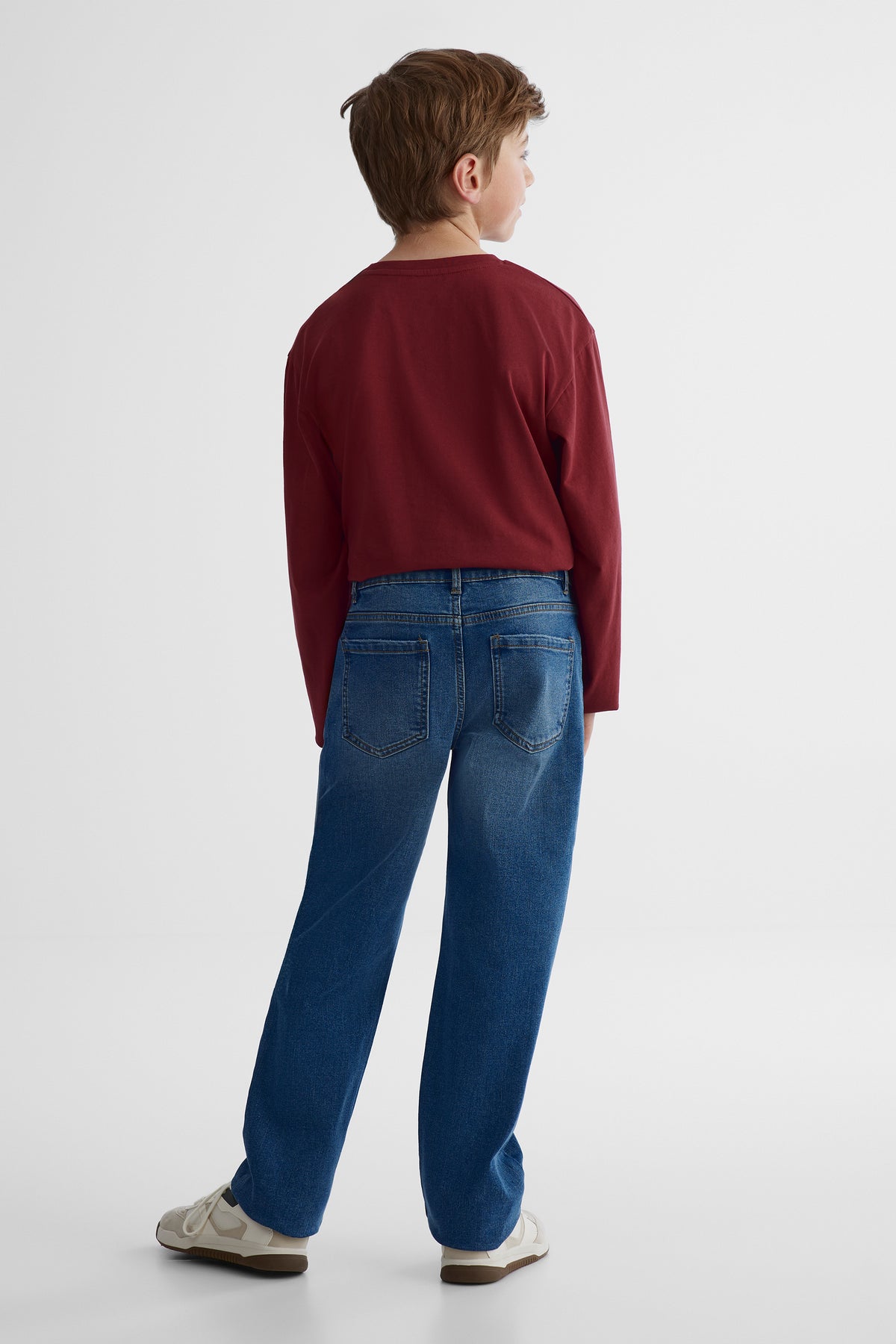 Jeans coupe droite - Ado garçon && BLEU MOYEN