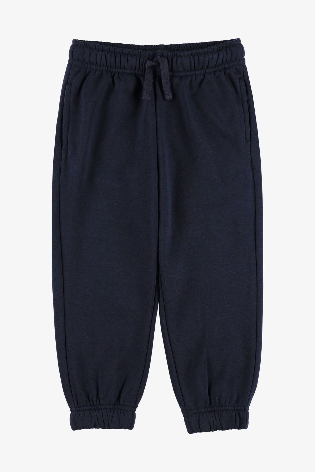 Pantalon jogger coton ouaté - Enfant garçon && MARIN