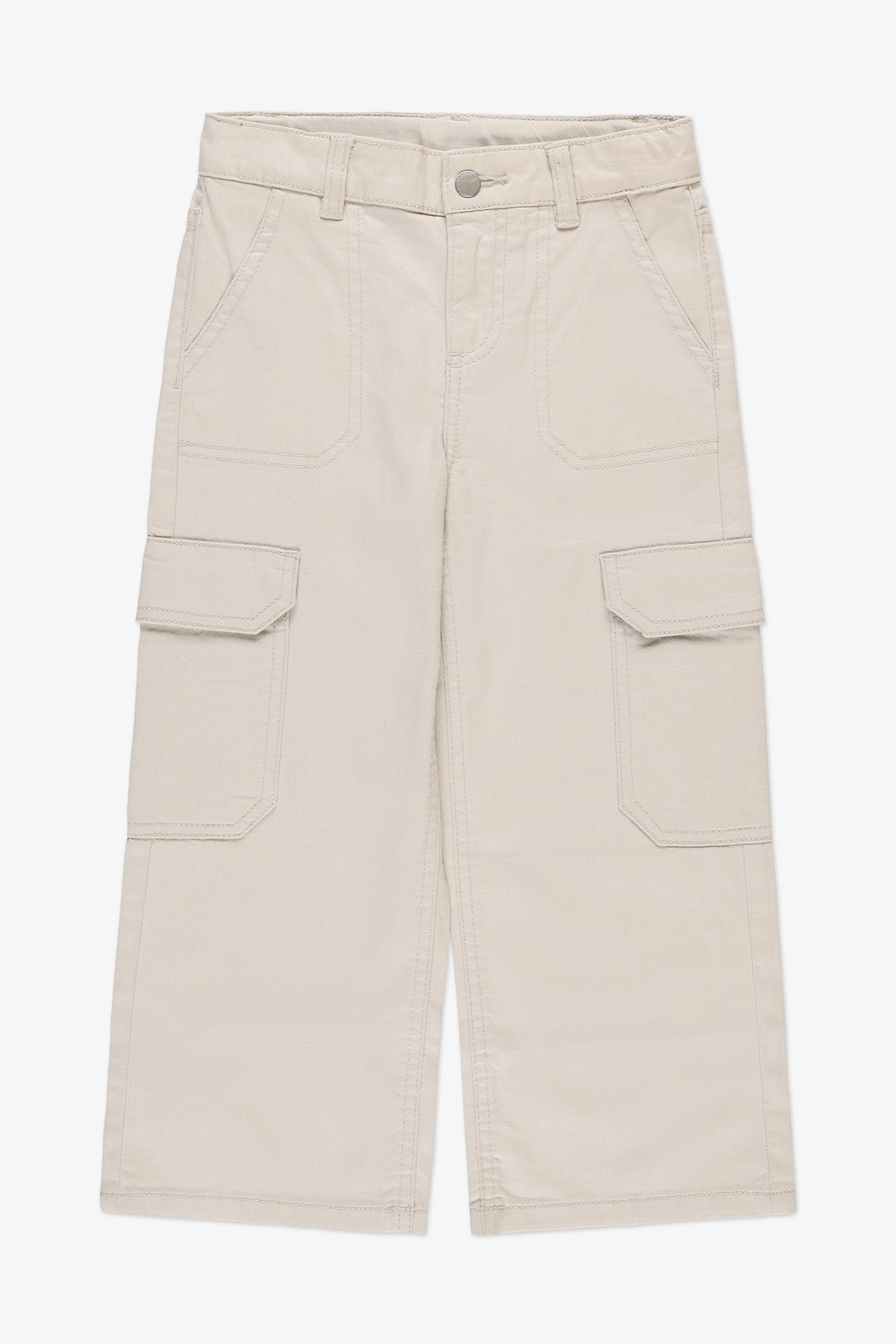 Jeans coupe droite bull denim - Enfant fille && BEIGE