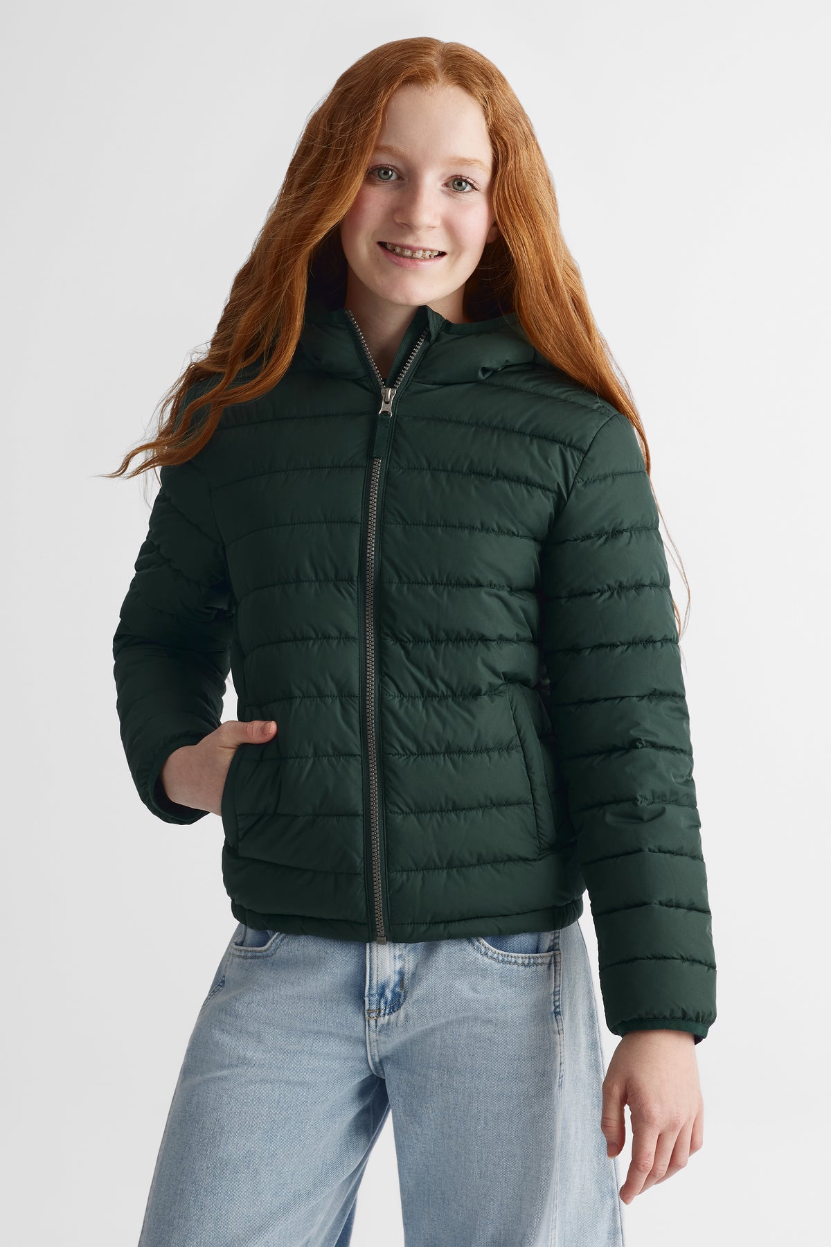 Manteau coquille en taffetas - Ado fille && VERT