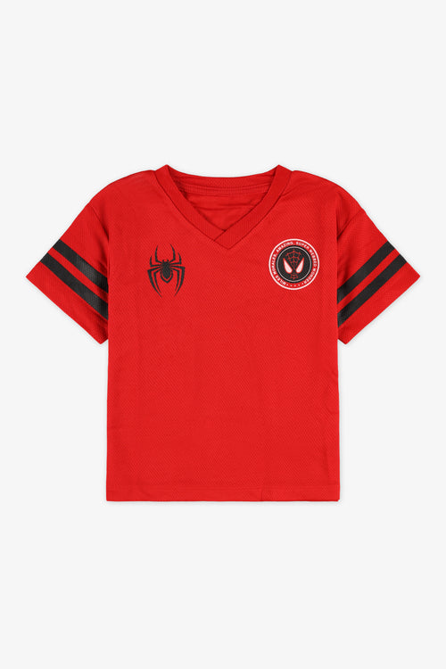 T-shirt maille Spider-Man - Enfant garçon && ROUGE