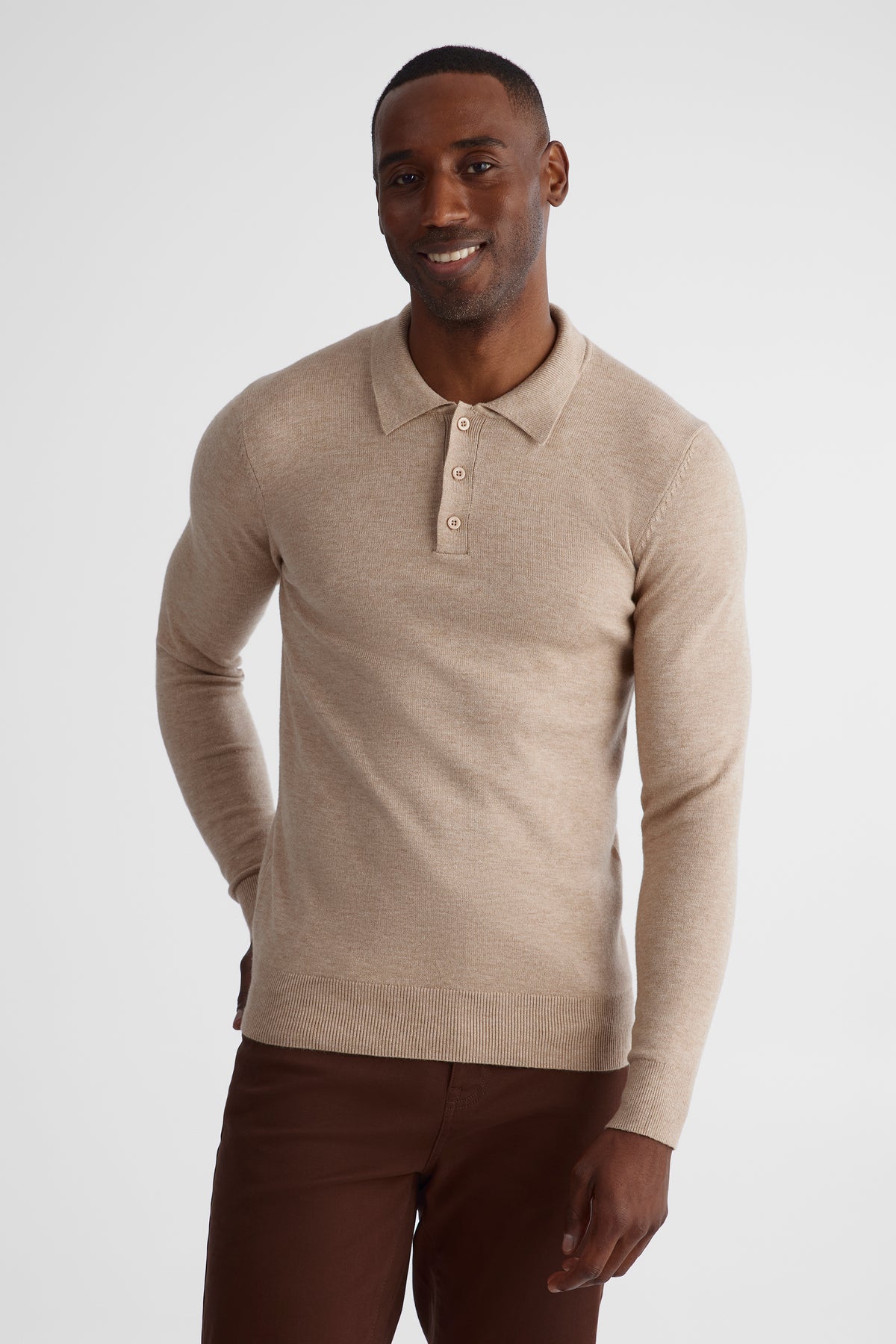 Chandail tricoté tendance - Homme && TAUPE