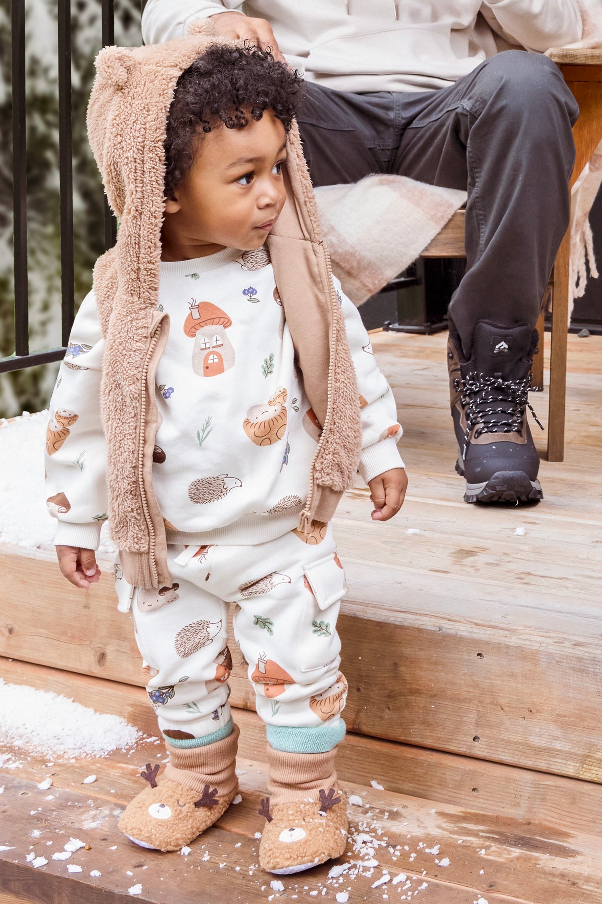 Chandail ouaté - Bébé garçon && BEIGE/MULTI